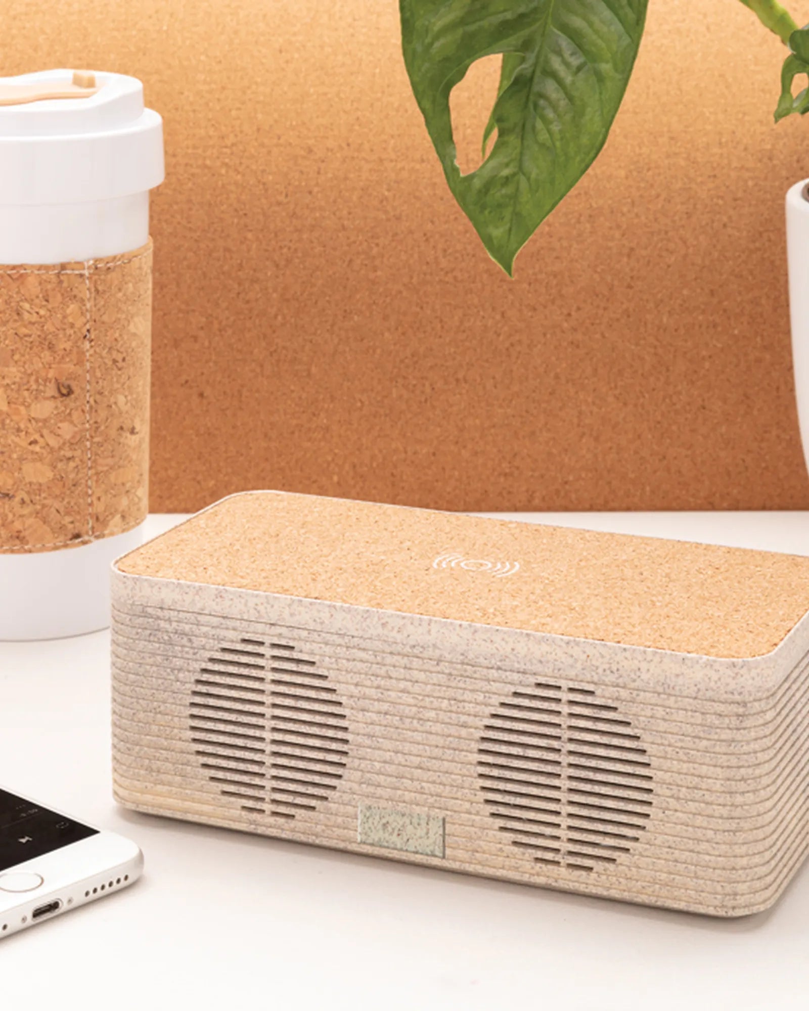 Speaker fibra di paglia caricatore wireless da personalizzare - 7
